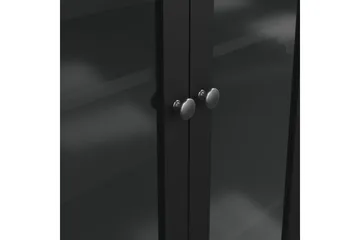 Vallvidera Vitrinskåp 78,05x199 cm - Svart - Förvaring - Skåp - Vitrinskåp