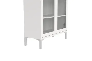 Valnorin Vitrinskåp 89x203 cm - Vit - Förvaring - Skåp - Vitrinskåp