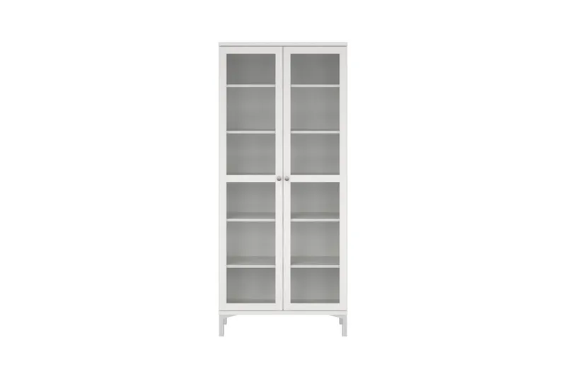 Valnorin Vitrinskåp 89x203 cm - Vit - Förvaring - Skåp - Vitrinskåp