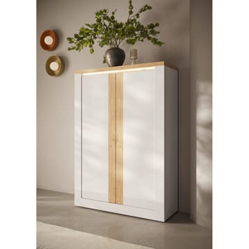 Vandesar Högskåp 160 cm - Natur/Vit - Förvaring - Skåp - Förvaringsskåp