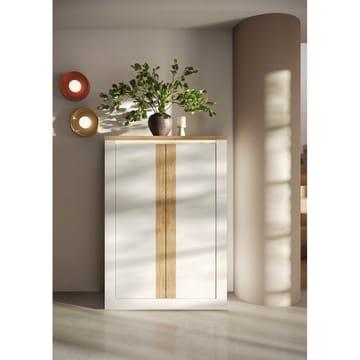 Vandesar Högskåp 160 cm - Natur/Vit - Förvaring - Skåp - Förvaringsskåp