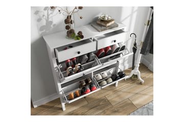 Veylin Skoskåp 101 cm - Natur/Vit - Förvaring - Skåp - Förvaringsskåp