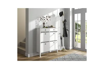 Veylin Skoskåp 101 cm - Natur/Vit - Förvaring - Skåp - Förvaringsskåp