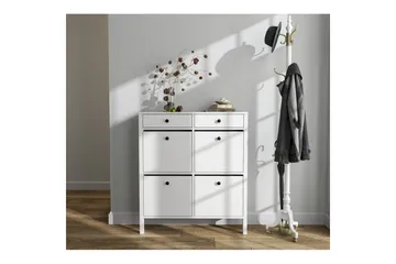 Veylin Skoskåp 101 cm - Natur/Vit - Förvaring - Skåp - Förvaringsskåp