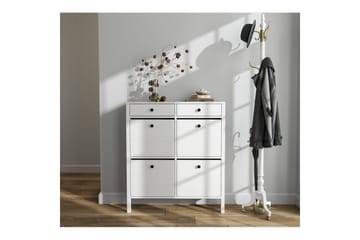 Veylin Skoskåp 101 cm - Natur/Vit - Förvaring - Skåp - Förvaringsskåp