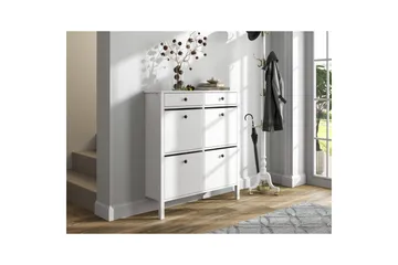 Veylin Skoskåp 101 cm - Natur/Vit - Förvaring - Skåp - Förvaringsskåp