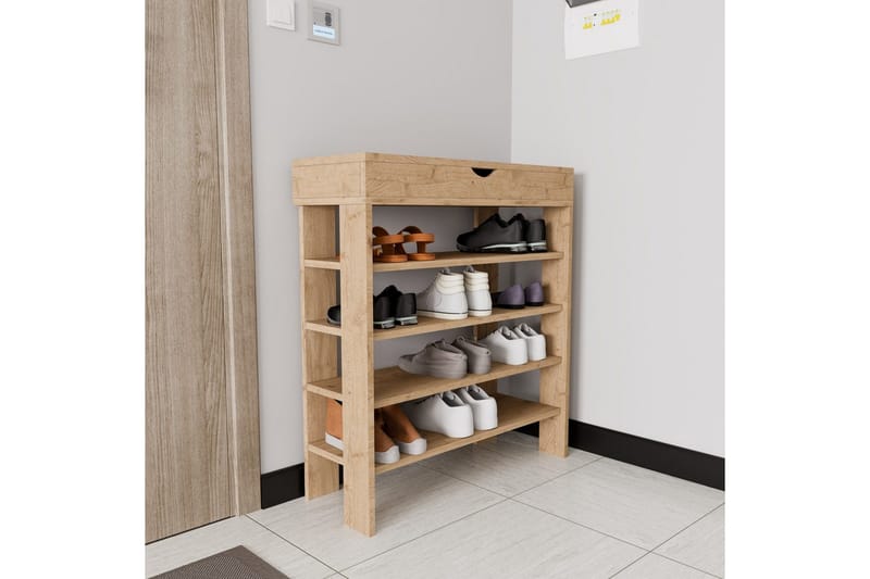 Viraa Skoskåp 80 cm - Natural - Förvaring - Skåp - Förvaringsskåp