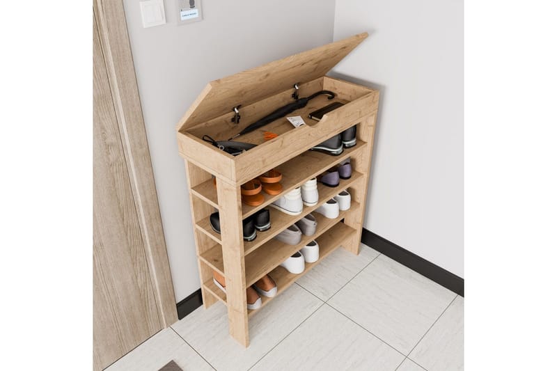 Viraa Skoskåp 80 cm - Natural - Förvaring - Skåp - Förvaringsskåp