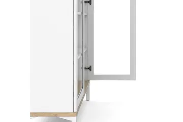 Virender Vitrinskåp 88,7x202,8 cm - Vit - Förvaring - Skåp - Vitrinskåp