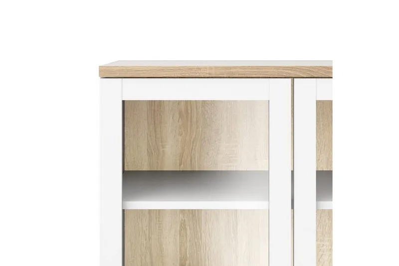 Virender Vitrinskåp 88,7x202,8 cm - Vit - Förvaring - Skåp - Vitrinskåp