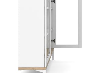 Virender Vitrinskåp 88,7x202,8 cm - Vit - Förvaring - Skåp - Vitrinskåp