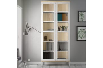 Virender Vitrinskåp 88,7x202,8 cm - Vit - Förvaring - Skåp - Vitrinskåp