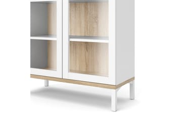 Virender Vitrinskåp 88,7x202,8 cm - Vit - Förvaring - Skåp - Vitrinskåp