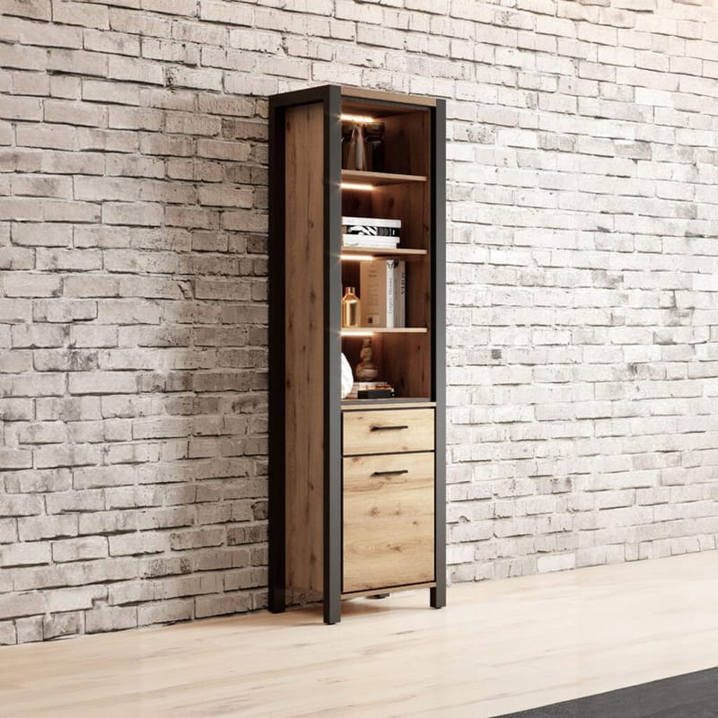 Vitrinskåp Aktiv 1 dörr 1 låda - Förvaring - Skåp - Vitrinskåp