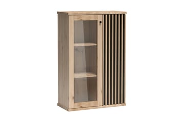 Aldbrough Lågt Vitrinsk åp 40,6 djup 86,4 cm bred 131,9 cm hög Trä Glas - Trä/Svart - Förvaring - Skåp - Vitrinskåp