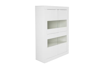 Astal Vitrinskåp 43 cm djup 102 cm bred 162 cm hög Ljust Trä - Vit - Förvaring - Skåp - Vitrinskåp