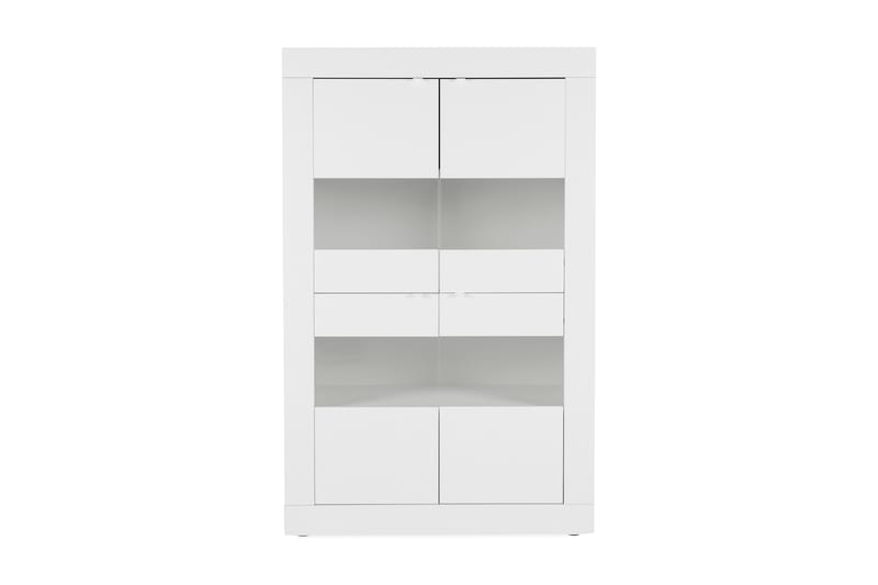 Astal Vitrinskåp 43 cm djup 102 cm bred 162 cm hög Ljust Trä - Vit - Förvaring - Skåp - Vitrinskåp