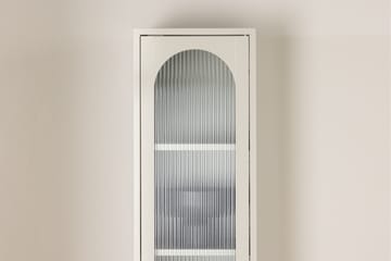 Cali Smalt Vitrinskåp 35 cm djup 37 cm bred 180 cm hög Ljust Stål - Beige - Förvaring - Skåp - Vitrinskåp