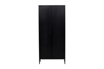 Cali Vitrinskåp 35 cm djup 80 cm bred 180 cm hög Mörkt Stål - Svart - Förvaring - Skåp - Vitrinskåp