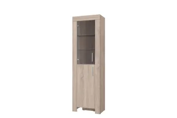 Cezar Vitrinskåp 60x42x201 cm Ek - Förvaring - Skåp - Vitrinskåp