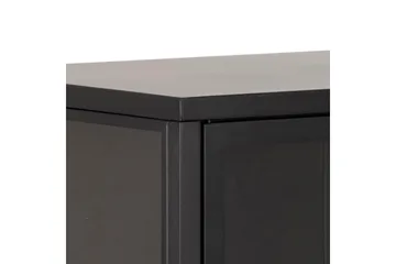 Crabtree Vitrinskåp 40 cm djup 80 cm bred 98,7 cm hög Metall Glas - Svart - Förvaring - Skåp - Vitrinskåp