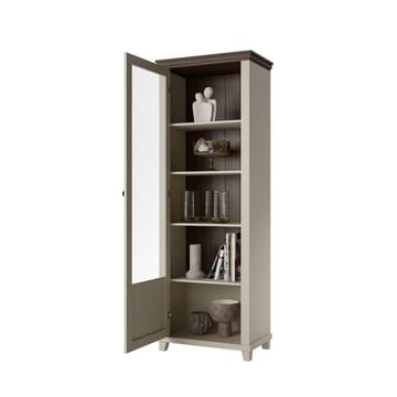 Vitrinskåp Evora 1 dörr vänster - Ljus Beige - Förvaring - Skåp - Vitrinskåp