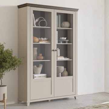 Vitrinskåp Evora 2 dörrar - Ljus Beige - Förvaring - Skåp - Vitrinskåp