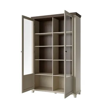 Vitrinskåp Evora 2 dörrar - Ljus Beige - Förvaring - Skåp - Vitrinskåp