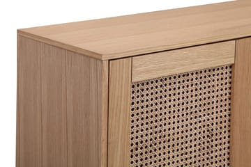 Falack Vitrinskåp 40 cm djup 80 cm bred 121 cm hög Trä - Brun - Förvaring - Skåp - Vitrinskåp