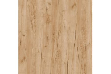 Frick Vitrinskåp Vit LED Belysning 35 cm djup 100 cm bred 107 cm hög Ljust Trä Ek Glas - Gyllene Ek/Vit Led-Belysning - Förvaring - Skåp - Vitrinskåp