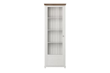 Getafez Vitrinskåp 42 cm djup 71 cm bred 200 cm hög Ljust Trä - Vit/Natur - Förvaring - Skåp - Vitrinskåp