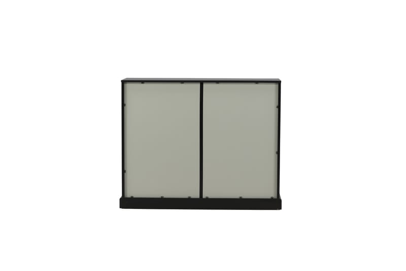 Glasskåp Mazie 120 cm Svart|Ljusgrå -   - Vitrinskåp