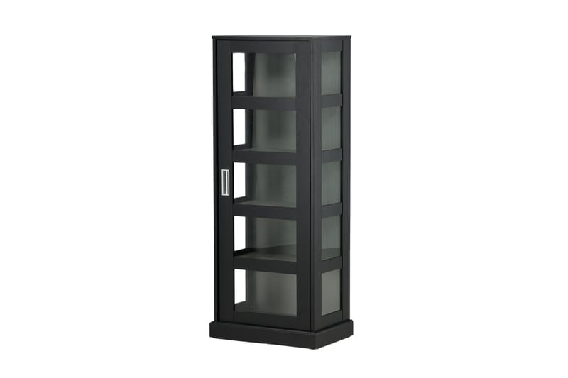 Glasskåp Mazie 153 cm Svart -   - Vitrinskåp