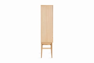 Gradino Vitrinskåp 40 cm djup 95 cm bred 170 cm hög Ljust Trä Ek - Beige - Förvaring - Skåp - Vitrinskåp