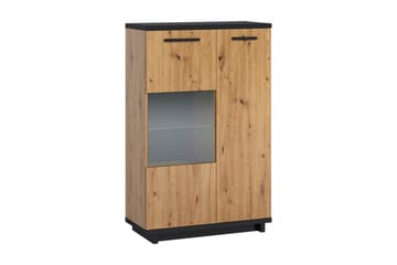 Ingram Vitrinskåp 40x90 cm - Ek/Svart - Förvaring - Skåp - Vitrinskåp