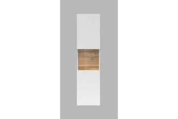 Jestine Smalt Vägghängt alt Fristående Vitrinskåp 30 cm djup 36 cm bred 140 cm hög Ljust Trä - Vit - Förvaring - Skåp - Vitrinskåp