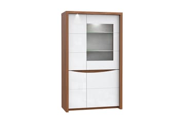 Keoisha Vitrinskåp 42 cm djup 94 cm bred 159 cm hög Trä - Brun/Vit - Förvaring - Skåp - Vitrinskåp
