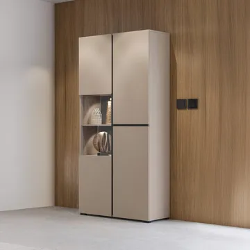 Vitrinskåp Kors 3 dörrar - Kongo - Svart - Förvaring - Skåp - Vitrinskåp