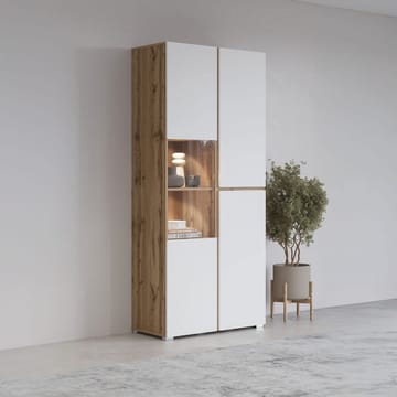 Vitrinskåp Kors 3 dörrar - Vit - Wotan Ek - Förvaring - Skåp - Vitrinskåp