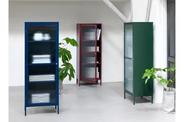 Lazarus Vitrinskåp 40,3 cm djup 58 cm bred 160 cm hög Trä - Röd - Förvaring - Skåp - Vitrinskåp