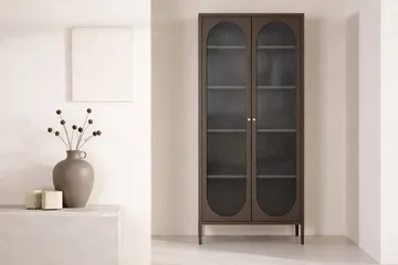 Vitrinskåp Lima 180 cm - Brun - Förvaring - Skåp - Vitrinskåp