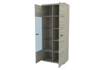 Link Vitrinskåp 80x37x194 cm NO_BRAND beige||Grey - Förvaring - Skåp - Vitrinskåp