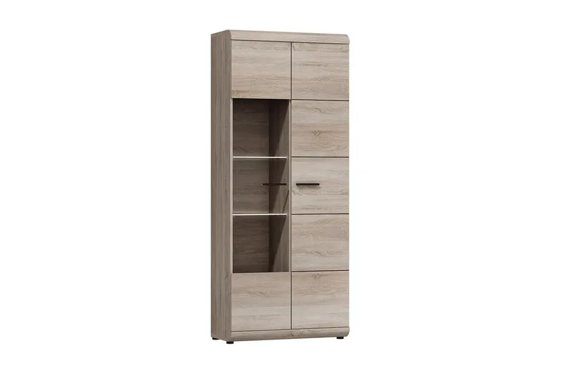 Link Vitrinskåp 80x37x194 cm NO_BRAND beige||Grey