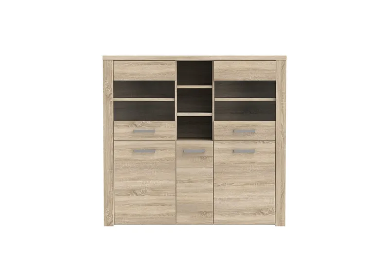 Loannia Vitrinskåp 41x146 cm - Brun - Förvaring - Skåp - Vitrinskåp