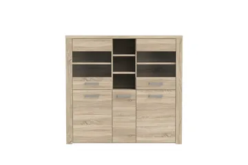 Loannia Vitrinskåp 41x146 cm - Brun - Förvaring - Skåp - Vitrinskåp