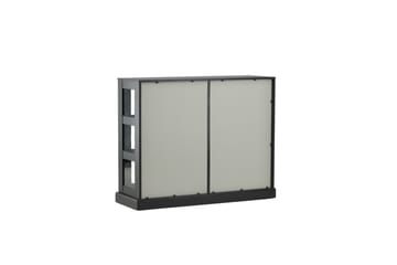 Lock Glasskåp 120 cm - Svart/Ljusgrå - Förvaring - Skåp - Vitrinskåp