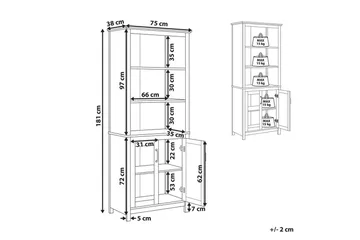Vitrinskåp Lusby - Förvaring - Skåp - Vitrinskåp