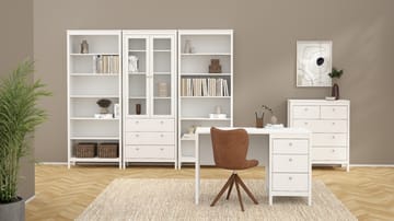 Vitrinskåp Madrid med 2 glasdörrar 3 lådor 78x199 cm - Förvaring - Skåp - Vitrinskåp