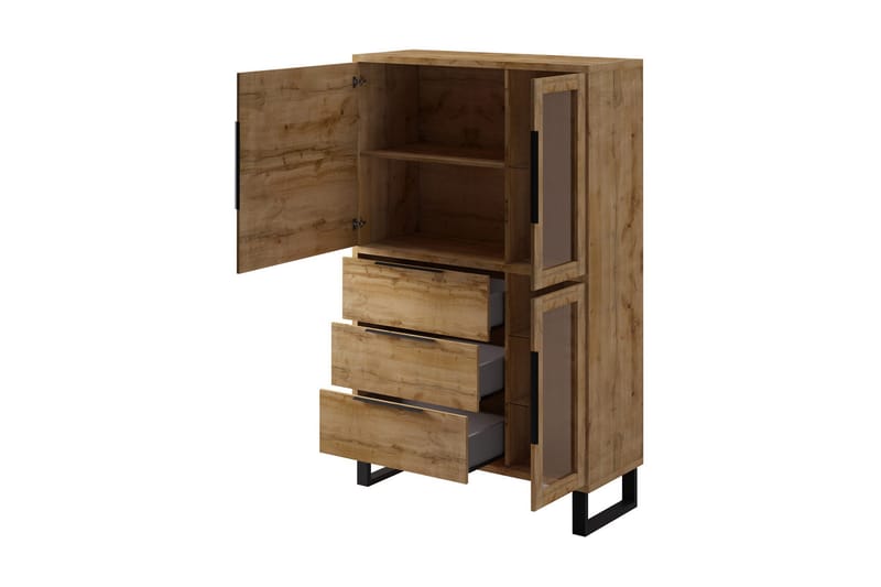 Maricruz Vitrinskåp 45 cm djup 120 cm bred 190 cm hög Trä - Trä - Förvaring - Skåp - Vitrinskåp