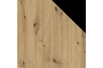 Quant Vitrinskåp 41 cm djup 110 cm bred 140 cm hög Trä - Ek/Svart - Förvaring - Skåp - Vitrinskåp